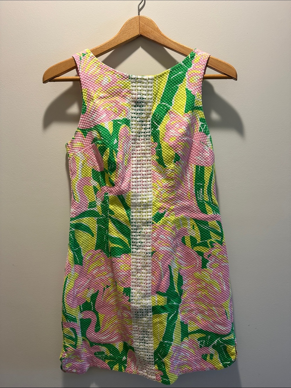 Lilly Pulitzer Pink, Green & Yellow Tropical Shift Dress